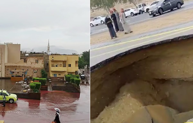 সৌদি আরবে হঠাৎ ভারী বৃষ্টিপাতে ভূমিধস