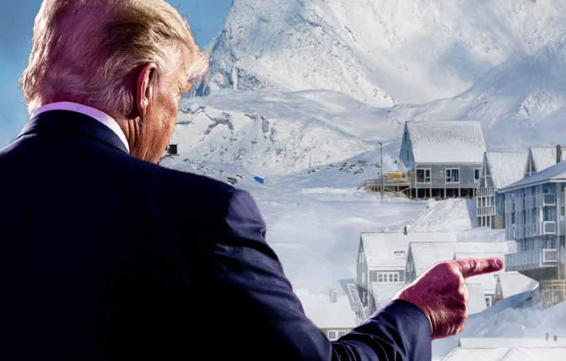 গ্রিনল্যান্ড দখল নিয়ে ট্রাম্পের কড়া হুঁশিয়ারি